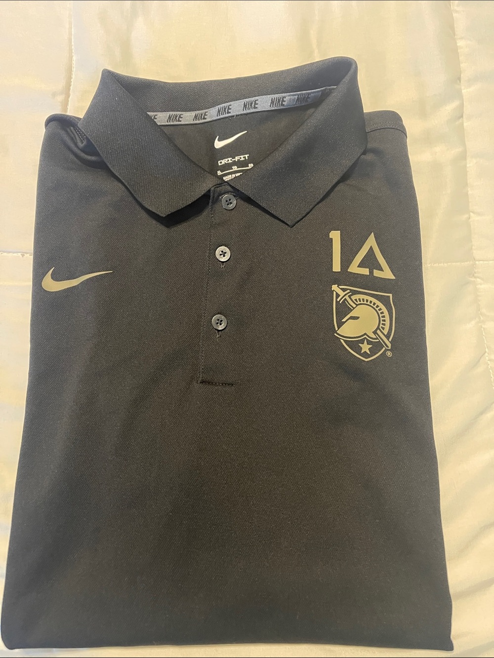 Nike Black Polo with Army Emblem